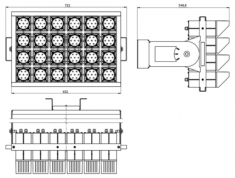 LED floodlights 1,320W (DS-LFL-1300-24x7)