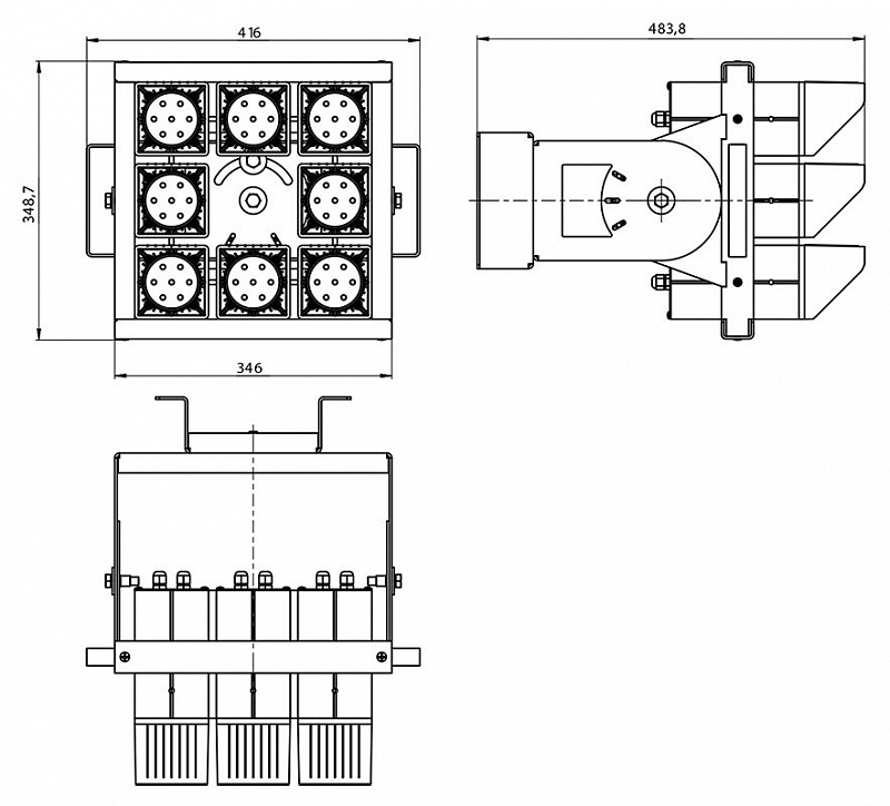 LED floodlights 440W (DS-LFL-450-8x7)