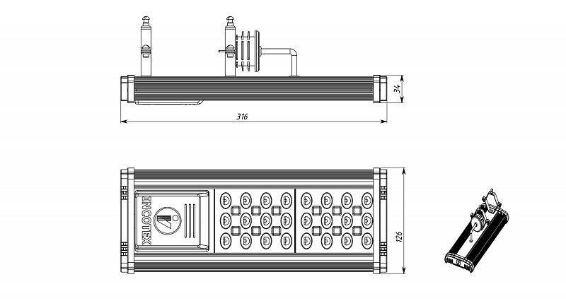 Road LED Luminaire60W (miniMAG10.2-60)