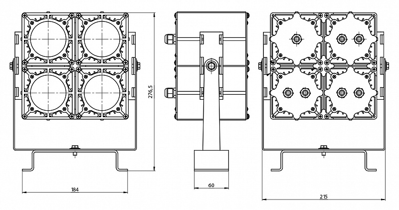 LED floodlights 103W (DS-LFL-100-4x12)