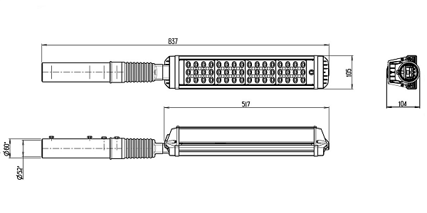 Road LED Luminaire 105W (MAG3)