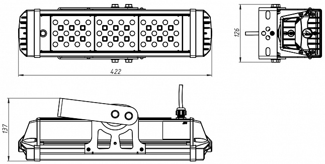 Industrial LED Luminaire 80W (INDUSTRY.3)
