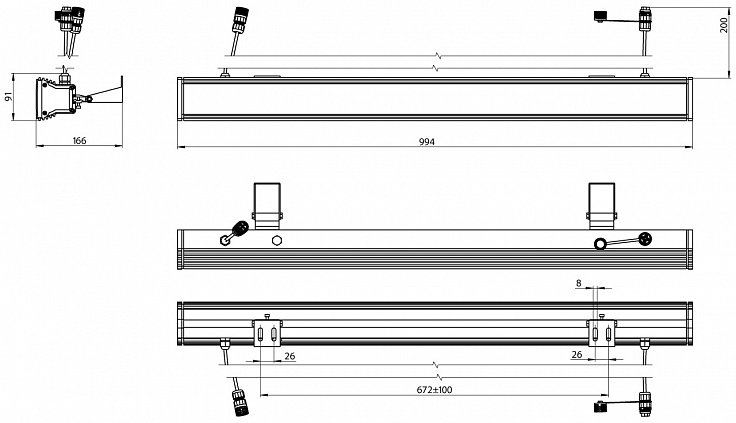 LED luminaire for architectural lighting 30W